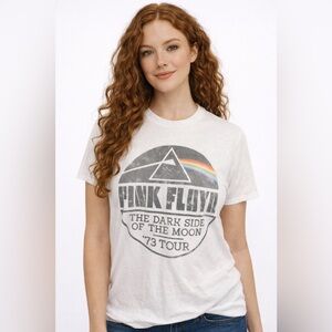 Pink Floyd Dark Side of the Moon ‘73 Tour Graphic Tee Small Band Shirt Vtg style